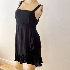 O’Neill Woven Ruffle Mini Black Dress
